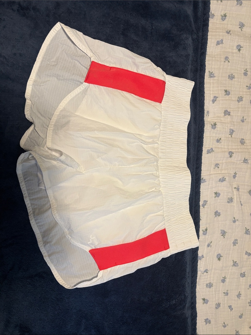 JoyLab White Athletic Shorts with Red Side Panels